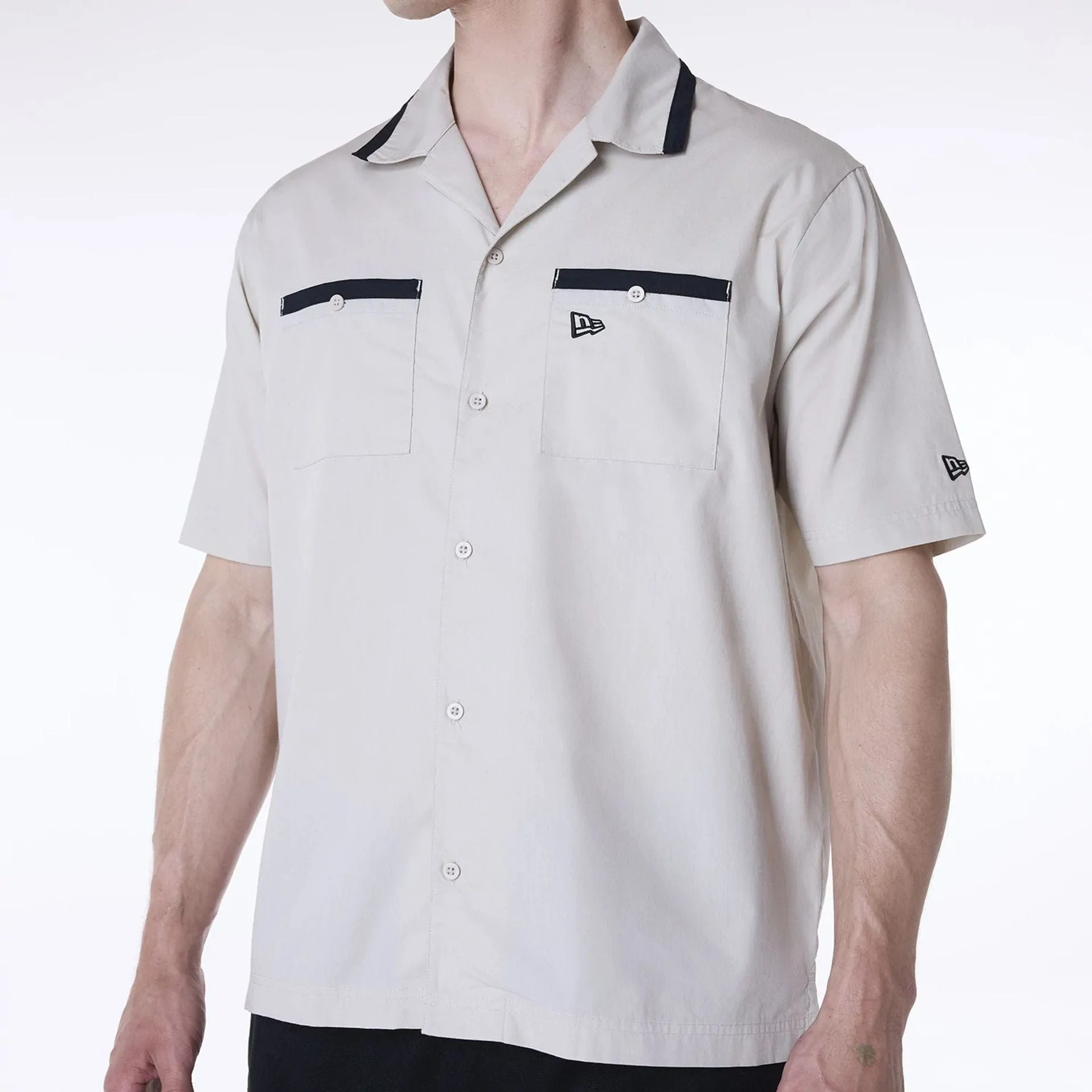 Chic Cut New Era Revere Cream Short Sleeve Shirt