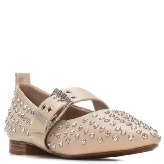 XTI Womens Shoe 144264 Beige Lightweight Frame Breath Panel