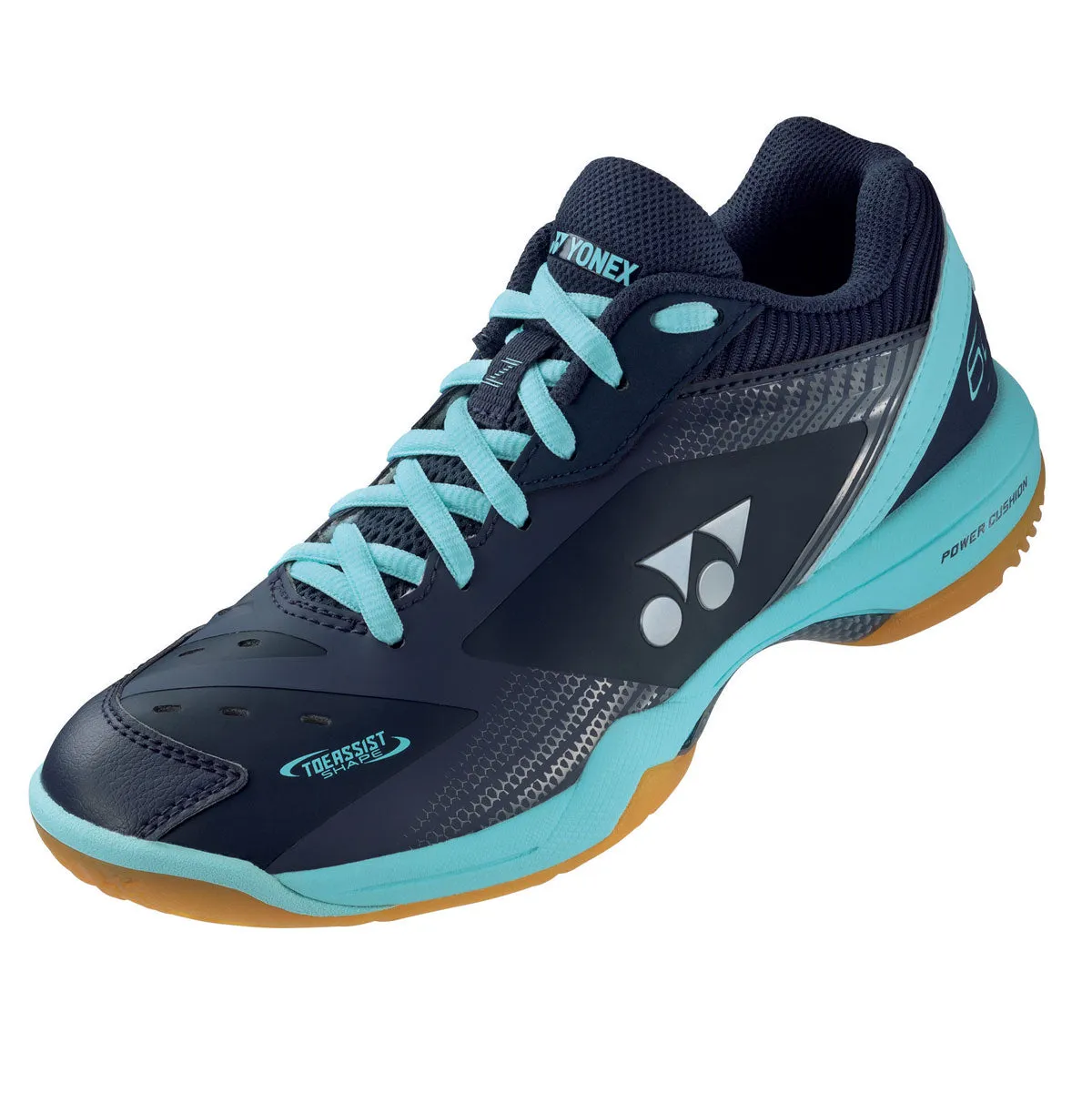 Yonex Power Cushion 65 Z3 Women's Indoor Court Shoe (Navy/Saxe) Moisture Wicking Lining