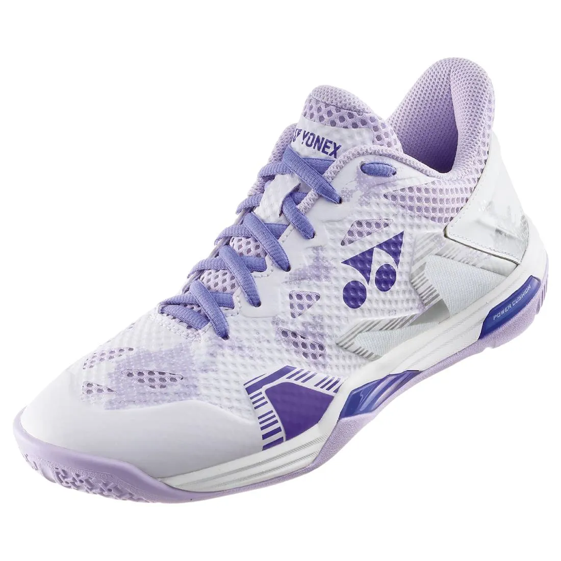 Flex Zones All terrain Yonex Power Cushion Eclipsion Z3 Women's Indoor Court Shoe (White/Purple)