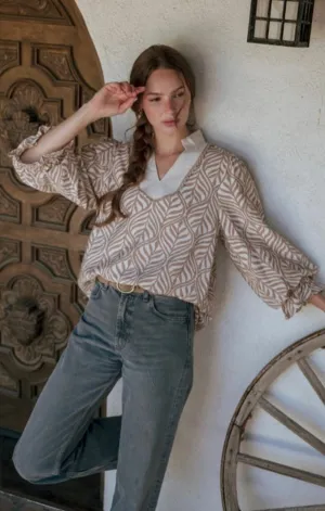 Vintage Soul Hidden pockets Zahra Blouson Sleeve Top