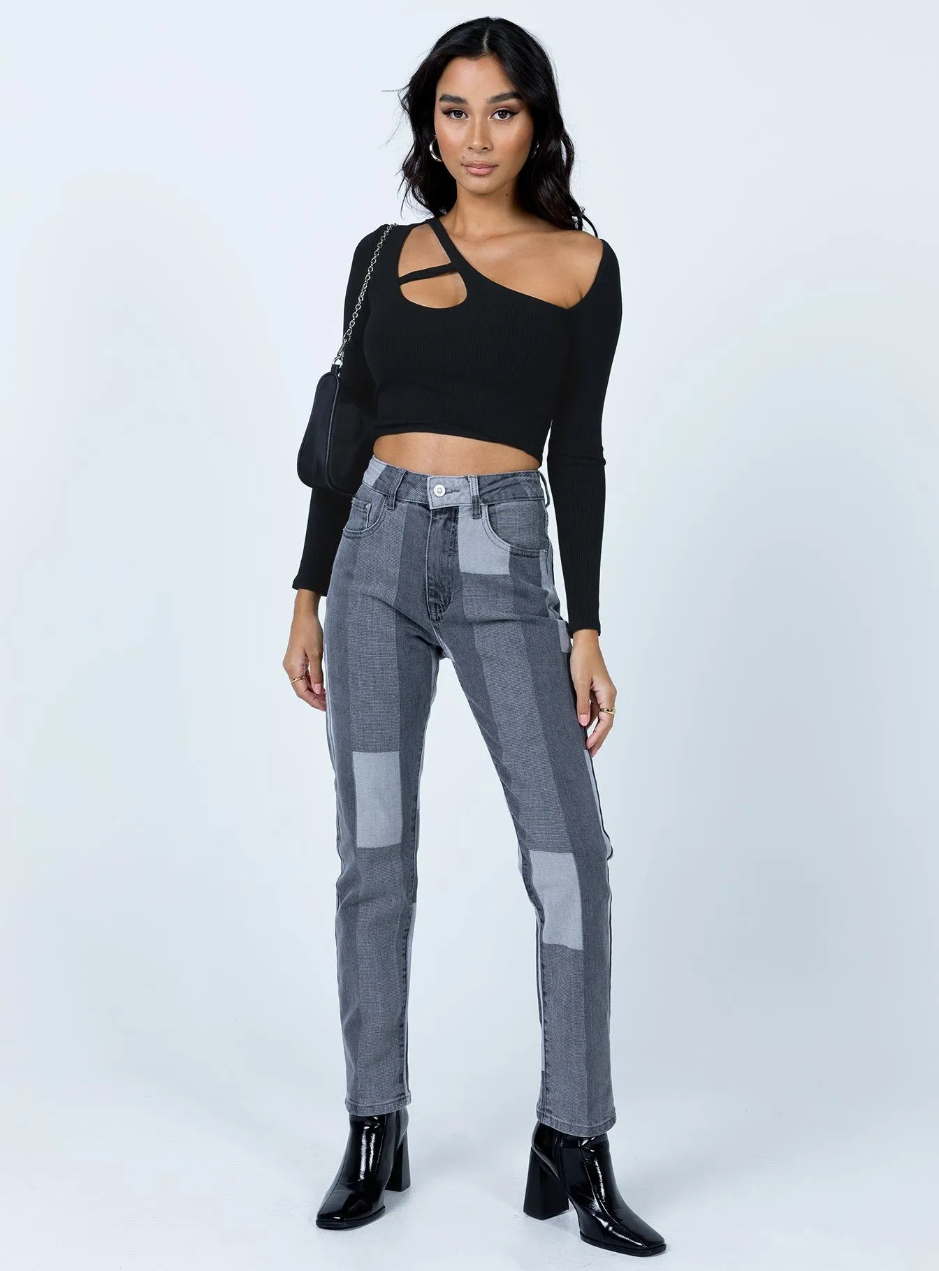 Flexible Fit Everyday Shopping Day Zahra Denim Jeans Black