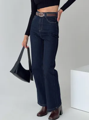 Smart Casual Zephee Wide Leg Jeans Dark Wash