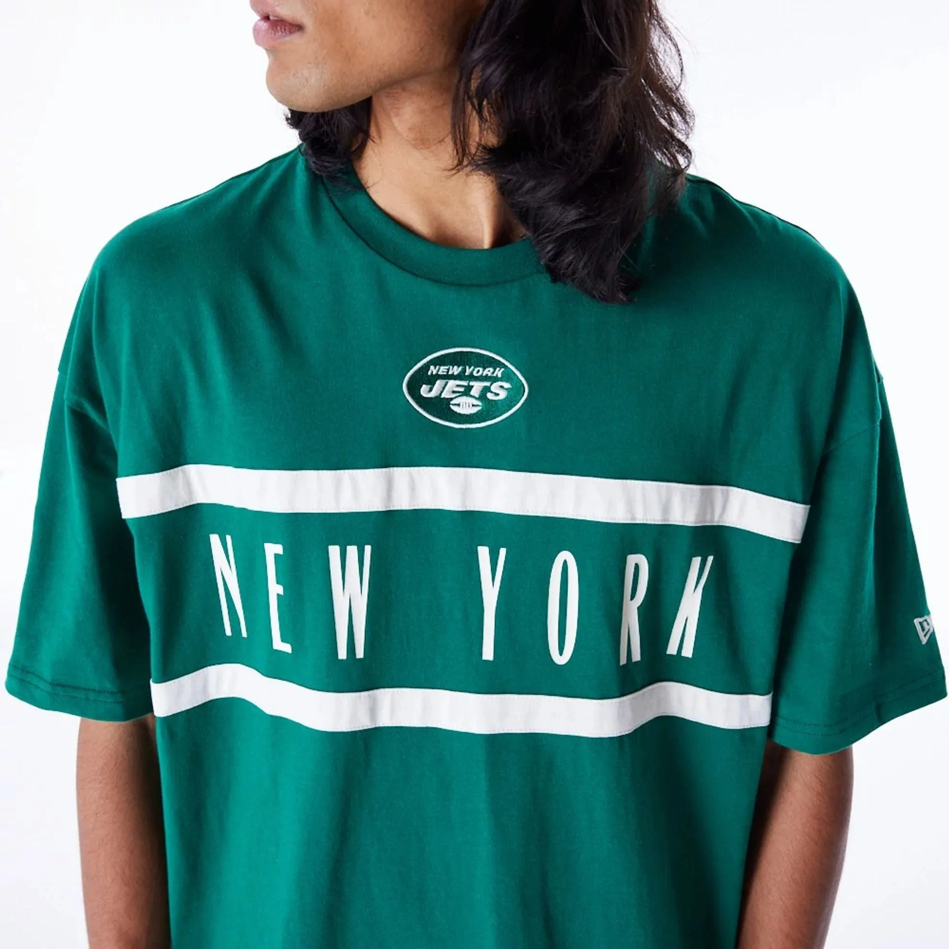 Easter Lace trim New York Jets NFL Drop Shoulder Green Drop Shoulder T-Shirt