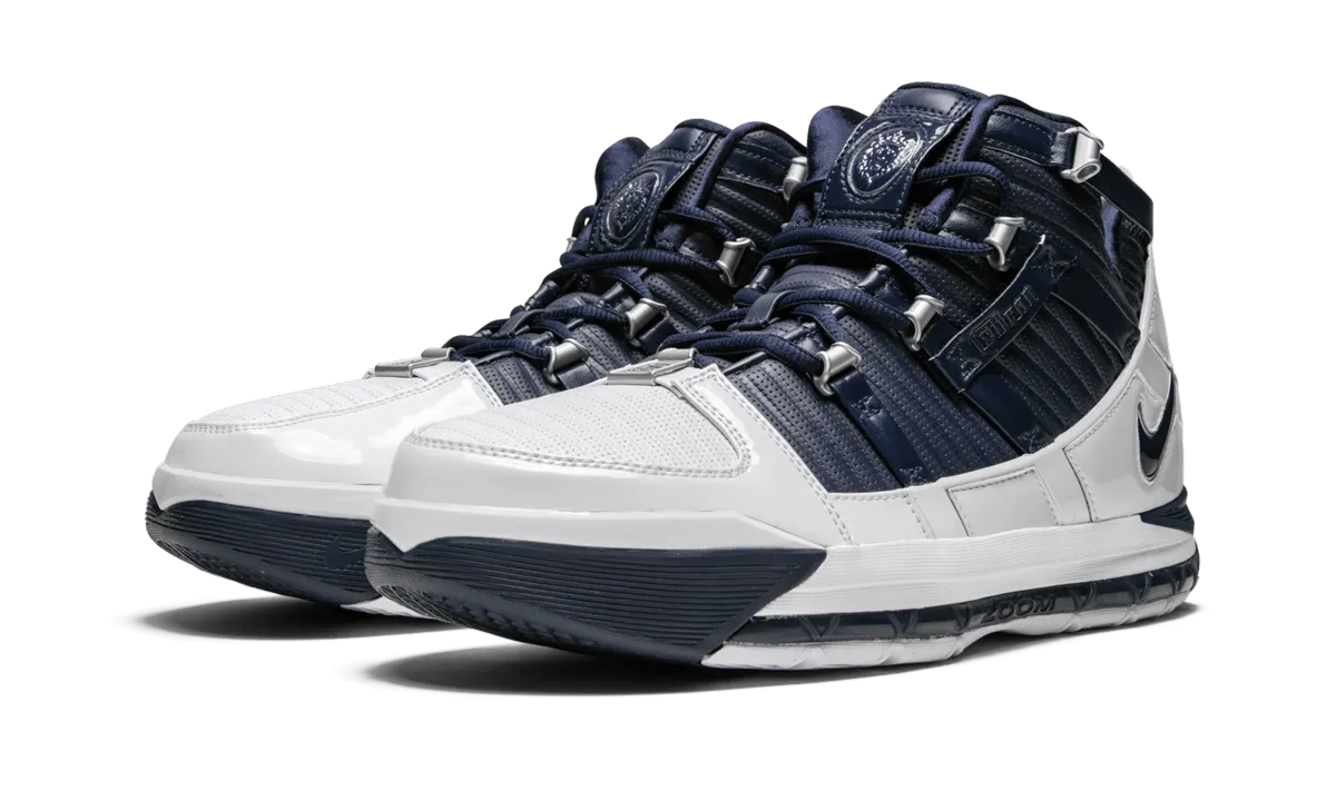 Zoom Lebron 3 QS "White/Navy" Injury recovery Streamlined