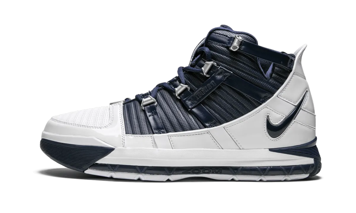 Zoom Lebron 3 QS "White/Navy" Trendy Accessory