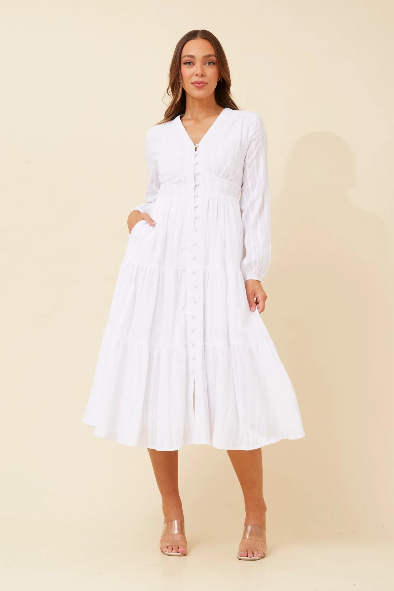 ZULMA EMBROIDERED MIDI DRESS Outfit Boost